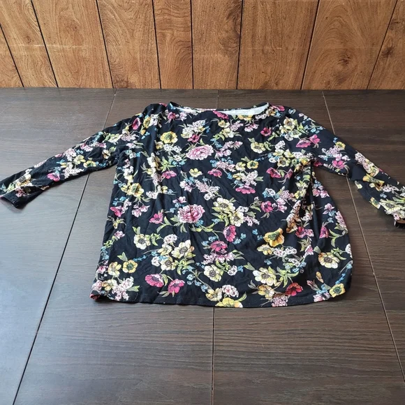 J.Jill wearever collection floral blouse - Picture 3 of 5